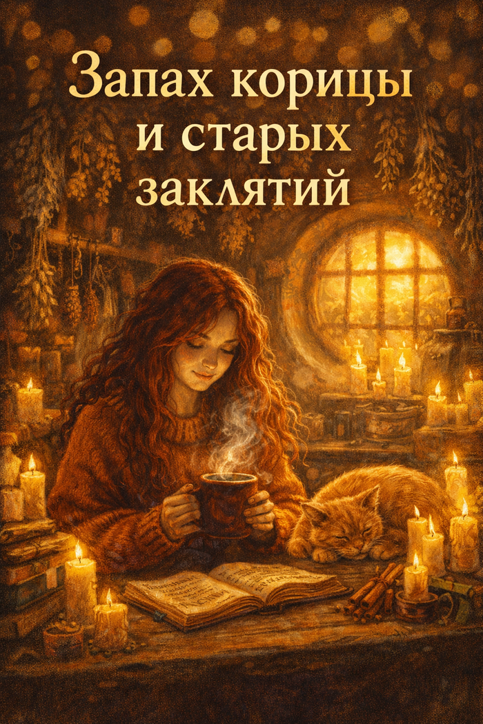 Обложка для книги. "Запах корицы и старых заклятий"
