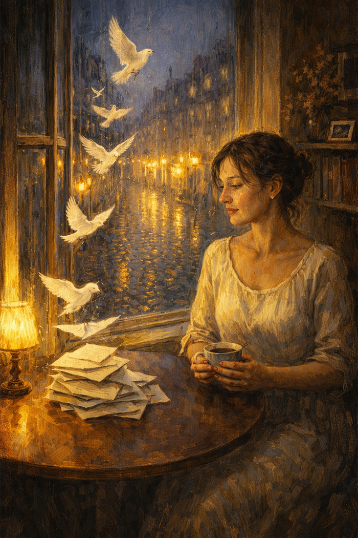 Обложка для книги. Иллюстрация. "Письма, которые я не отправила"