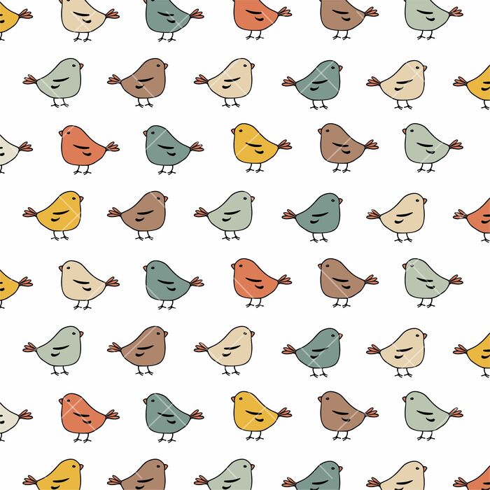Векторный паттерн "Птички 2" для печати