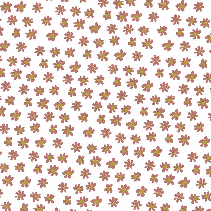 Цветочный принт детский на основе детского рисунка