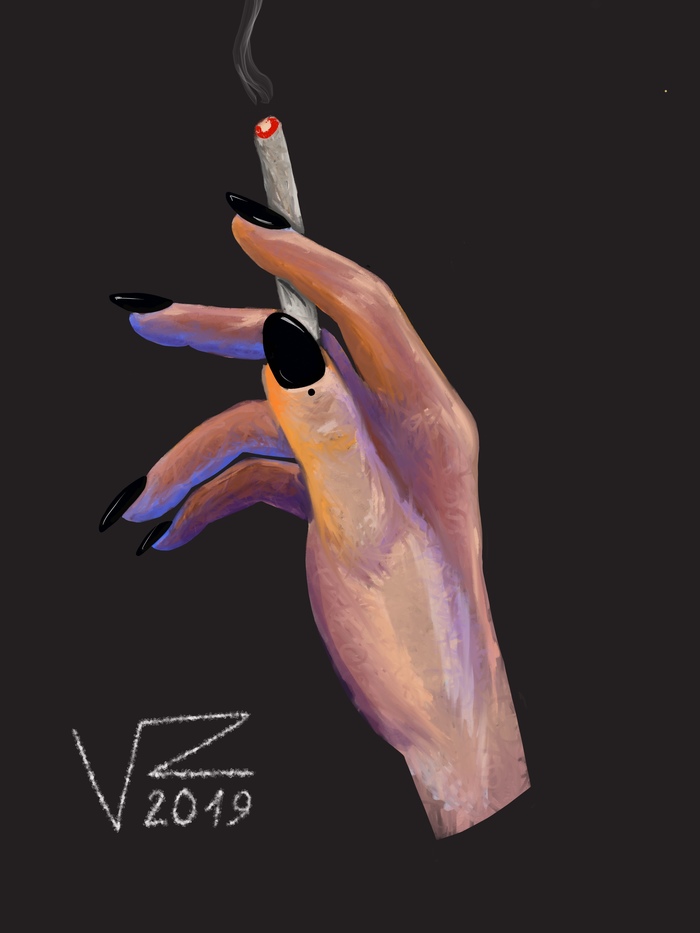 Oil hand in 2d