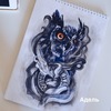 Эскиз тату. Сова.