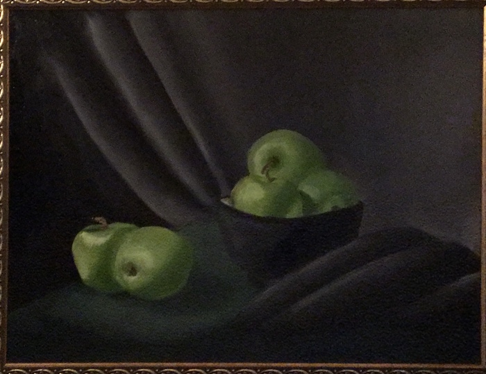 Натюрморт выполнен маслом на холсте 60х40 , интересная и спокойная работа подходящая под любой интерьер 