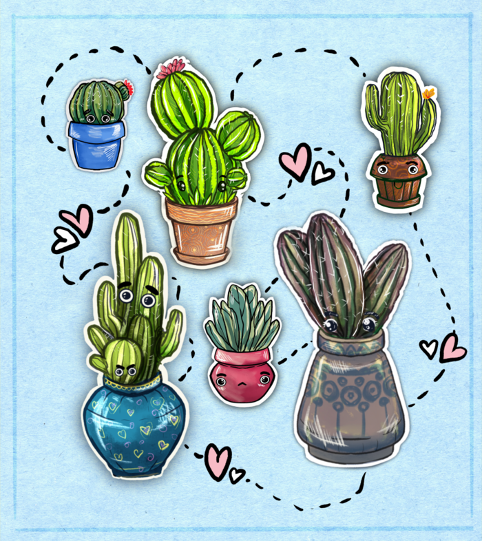 Какстусовые наклейки