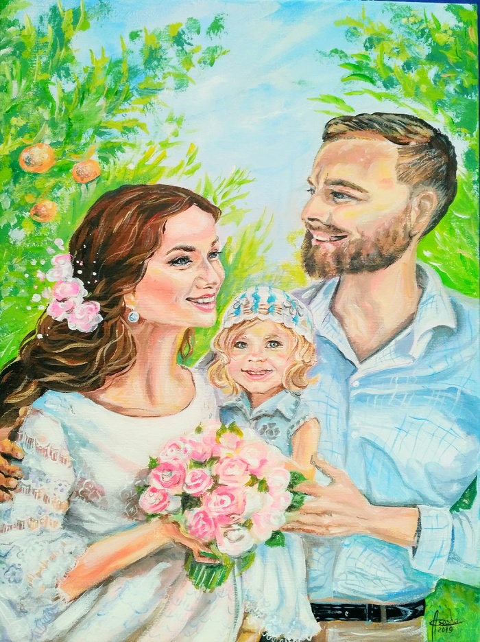 Портрет,акрил