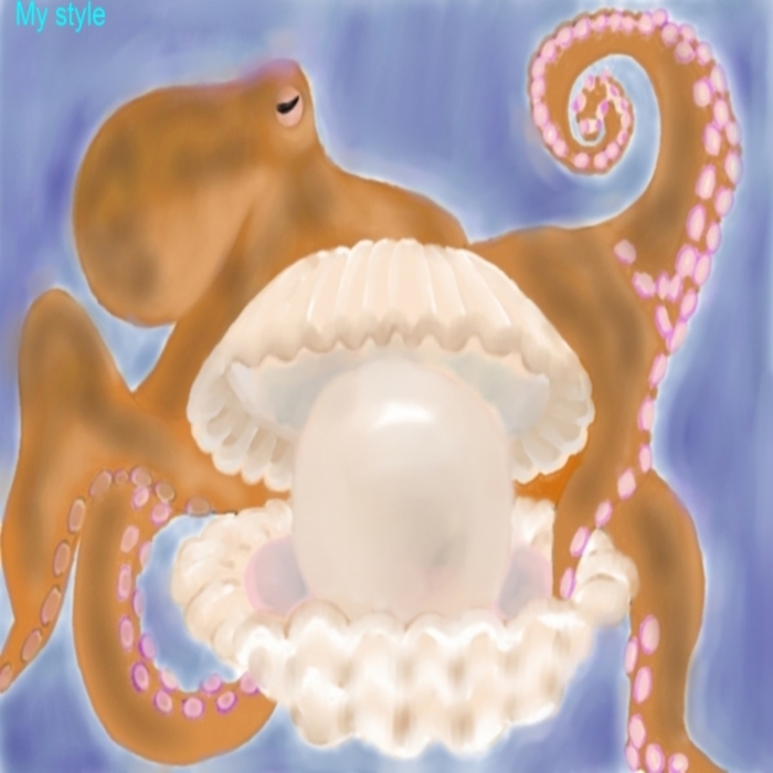 Осьминог Плюшкин и жемчужина