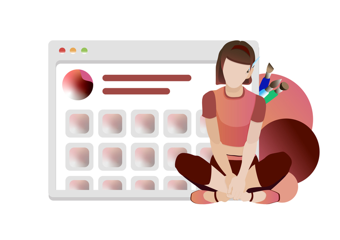 Девушка с кистями