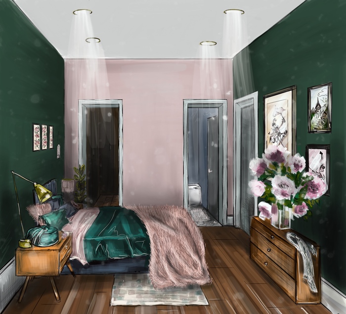 Скетч спальни