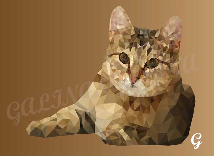 Кошка lowpoly
