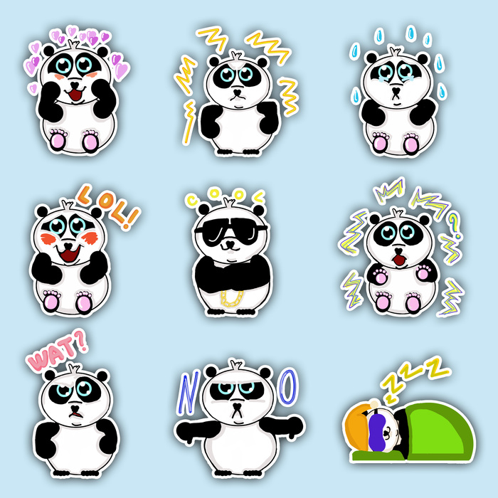 Стикеры "Панда"