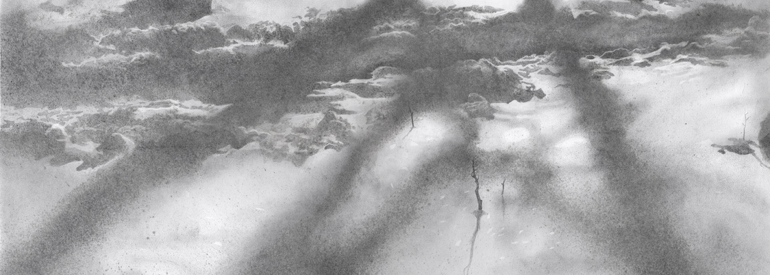Main 2003 sunlight on the snow 36%d1%8554 cm pencil on paper 1500