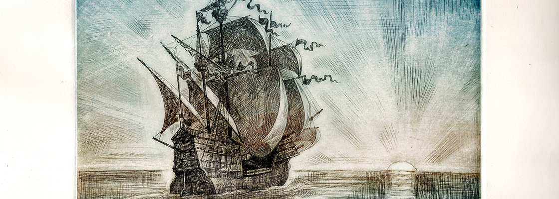 Main the song of the sea  etching  29 x 19  2019