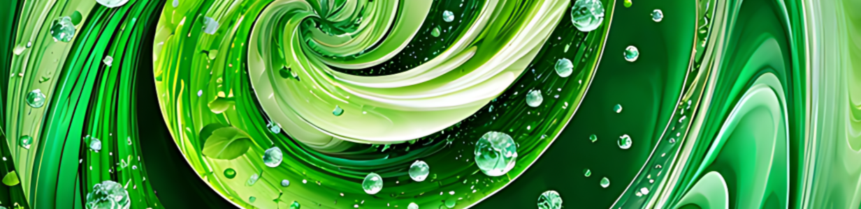 Main very beautiful abstract volumetric spatial composition green abstract swirl and flow white light  423842739