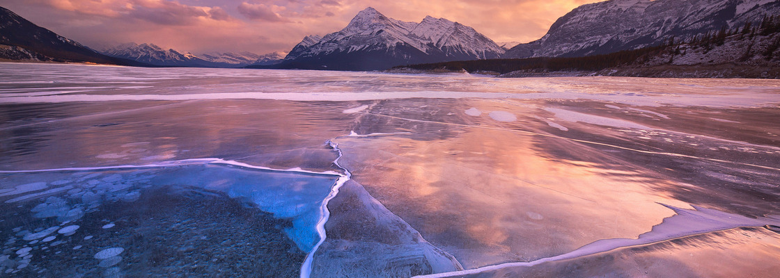 Main abraham lake sunset